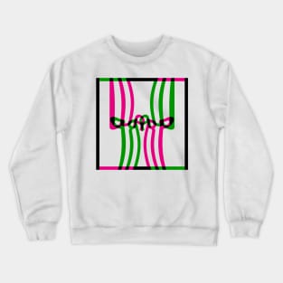 Warp Typography (Magenta Green Black) Crewneck Sweatshirt